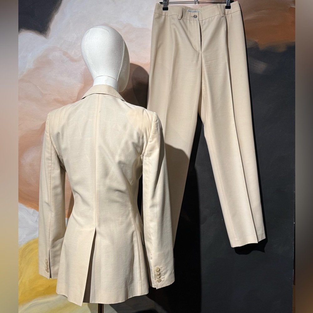 DOLCE & GABBANA - Authentic - Tan Women's Suit Jacket and Pants - spots - Picture 4 of 14